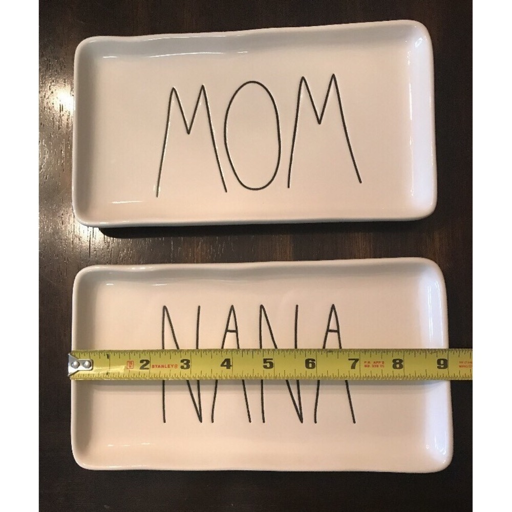 Rae Dunn "Nana" & "Mom" Tray Long Letters LL Brand New Mother's Day Gift NEW - Picture 2 of 5